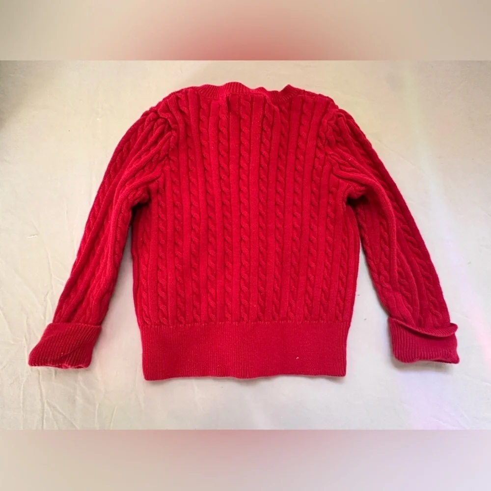 Ralph Lauren Baby Polo Bear Cable-Knit Cotton Cardigan – Tartan Bear (18M)